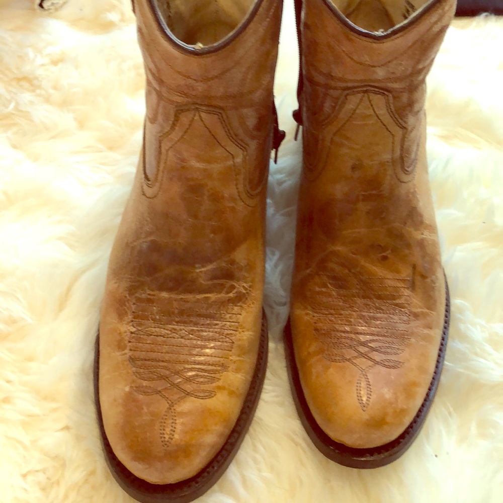 Camel skin bootie